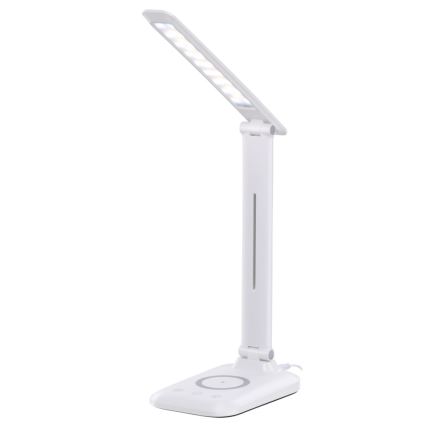 LED Stmívatelná stolní lampa s bezdrátovým nabíjením QI a USB LUMI LED/7W/230V bílá