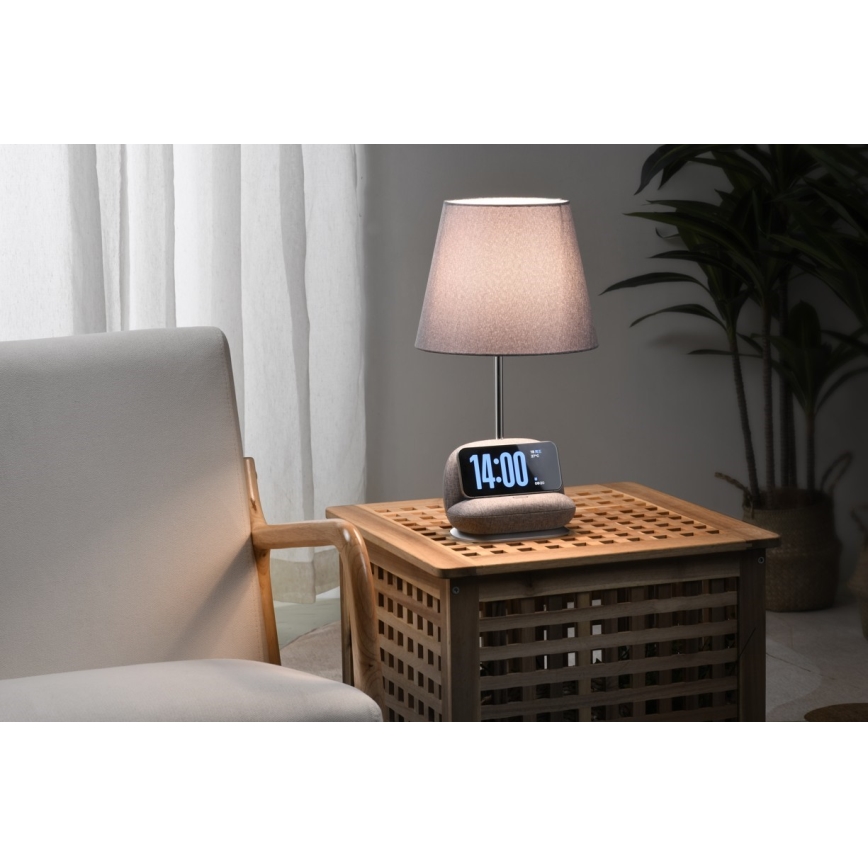 LED Stmívatelná stolní lampa s bezdrátovým nabíjením Qi SOFA LED/6W/230V šedá