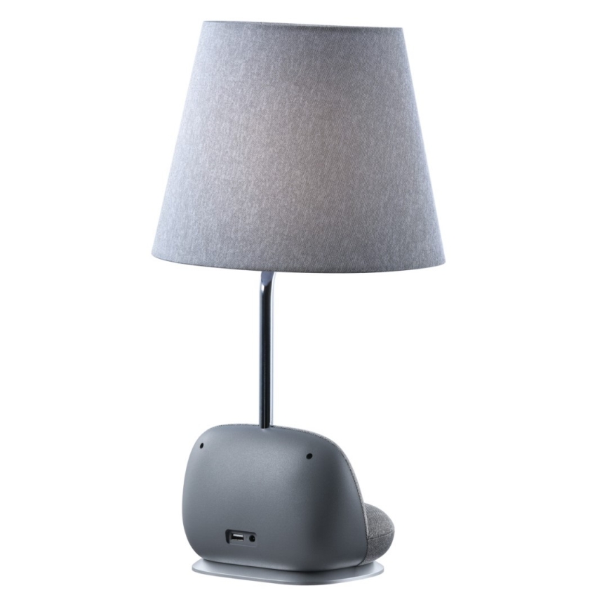 LED Stmívatelná stolní lampa s bezdrátovým nabíjením Qi SOFA LED/6W/230V šedá