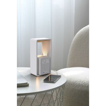 LED Stolní lampa s budíkem a nabíjením CALM LED/3,5W/5V