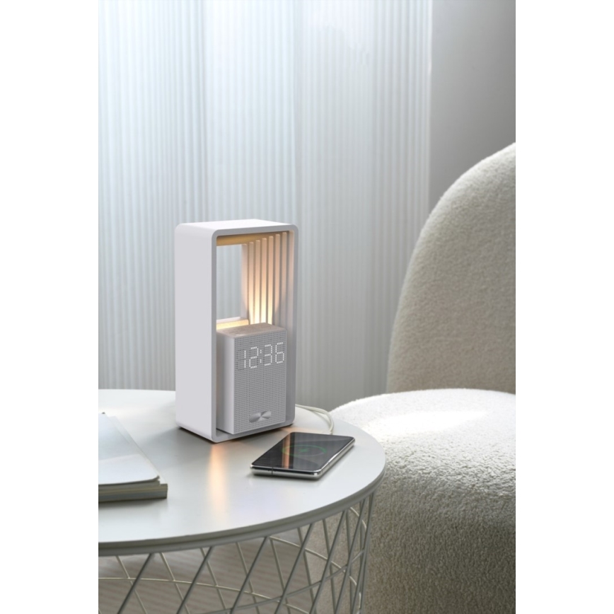 LED Stolní lampa s budíkem a nabíjením CALM LED/3,5W/5V