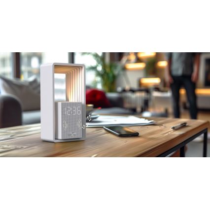 LED Stolní lampa s budíkem a nabíjením CALM LED/3,5W/5V