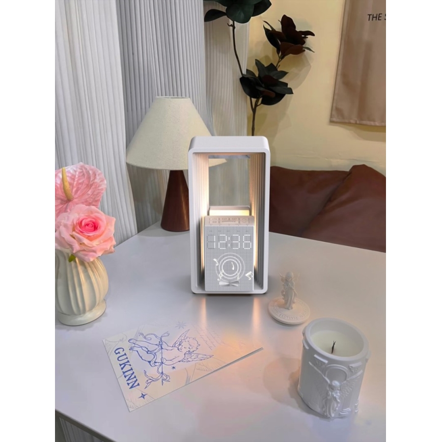 LED Stolní lampa s budíkem a nabíjením CALM LED/3,5W/5V
