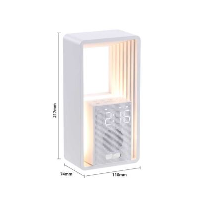 LED Stolní lampa s budíkem a nabíjením CALM LED/3,5W/5V