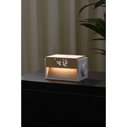 LED Stolní lampa s budíkem a nabíjením CALM LED/1,2W/5V