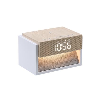 LED Stolní lampa s budíkem a nabíjením CALM LED/1,2W/5V
