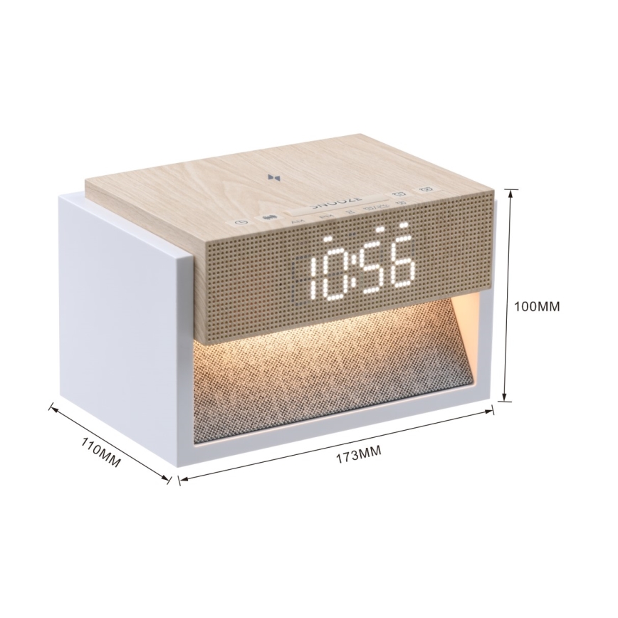 LED Stolní lampa s budíkem a nabíjením CALM LED/1,2W/5V