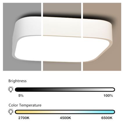 Immax NEO 07040L - LED Stmívatelné stropní svítidlo RECUADRO LED/56W/230V Tuya + dálkové ovládání