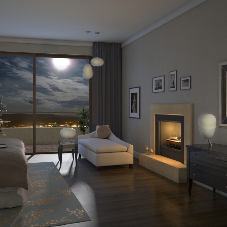 Immax NEO - LED Stmívatelný lustr na lanku RGB COCONO 1xE27/8,5W/100-240V