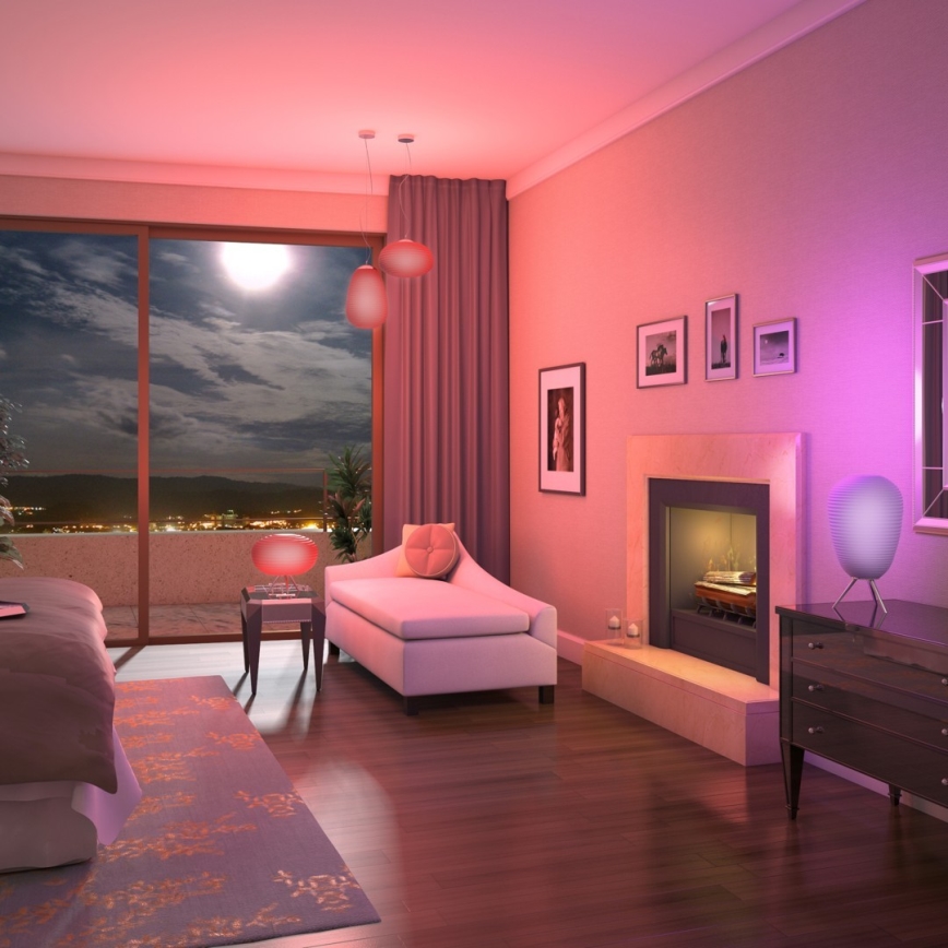 Immax NEO - LED Stmívatelný lustr na lanku RGB COCONO 1xE27/8,5W/100-240V