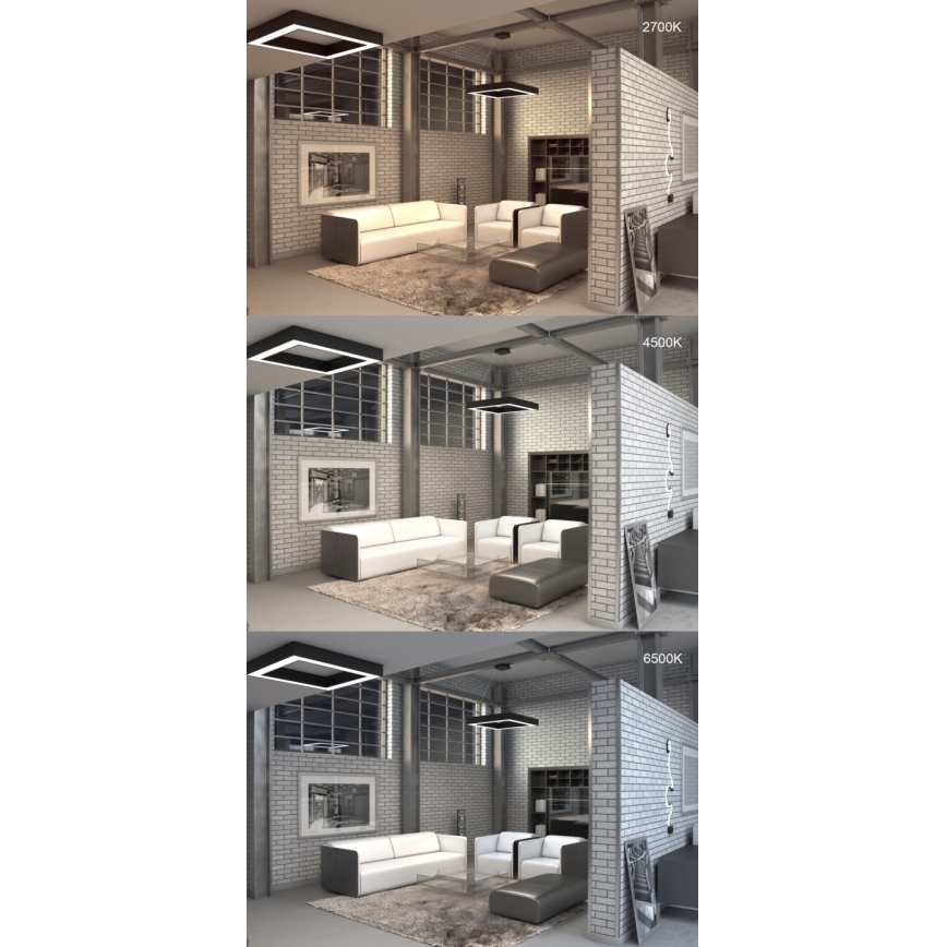 Immax NEO 07072L - LED Stmívatelné stropní svítidlo CANTO LED/60W/230V 80x80 cm Tuya + dálkové ovládání 