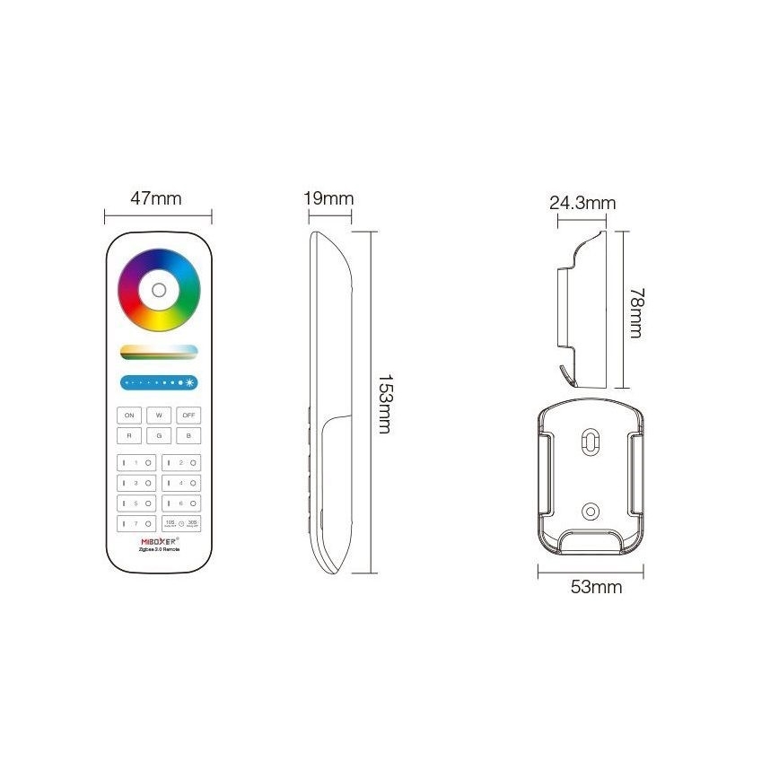 Immax NEO 07087-3 - Univerzální dálkový ovladač RGB+CCT MiBOXER 2xAAA Tuya