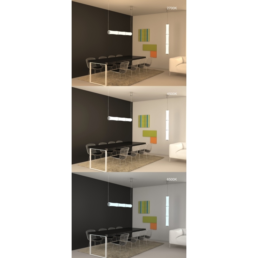 Immax NEO 07103L - LED Stmívatelný lustr na lanku BAMBOOS LED/45W/230V 135 cm Tuya + dálkové ovládání