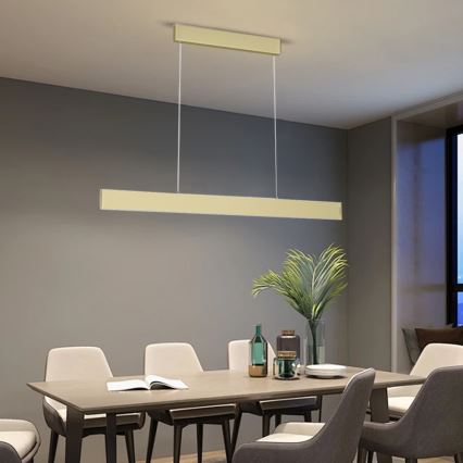 Immax Neo 07128L - LED  Stmívatelný lustr na lanku LISTON zlatá LED/18W/230V ZigBee + dálkové ovládání Tuya