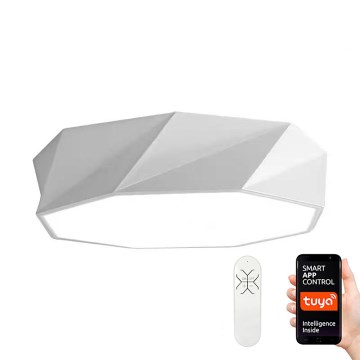 Immax NEO 07131-W80 - LED SMART Stmívatelné stropní svítidlo DIAMANTE bílá LED/60W/230V + dálkové ovládání 80cm Tuya ZigBee