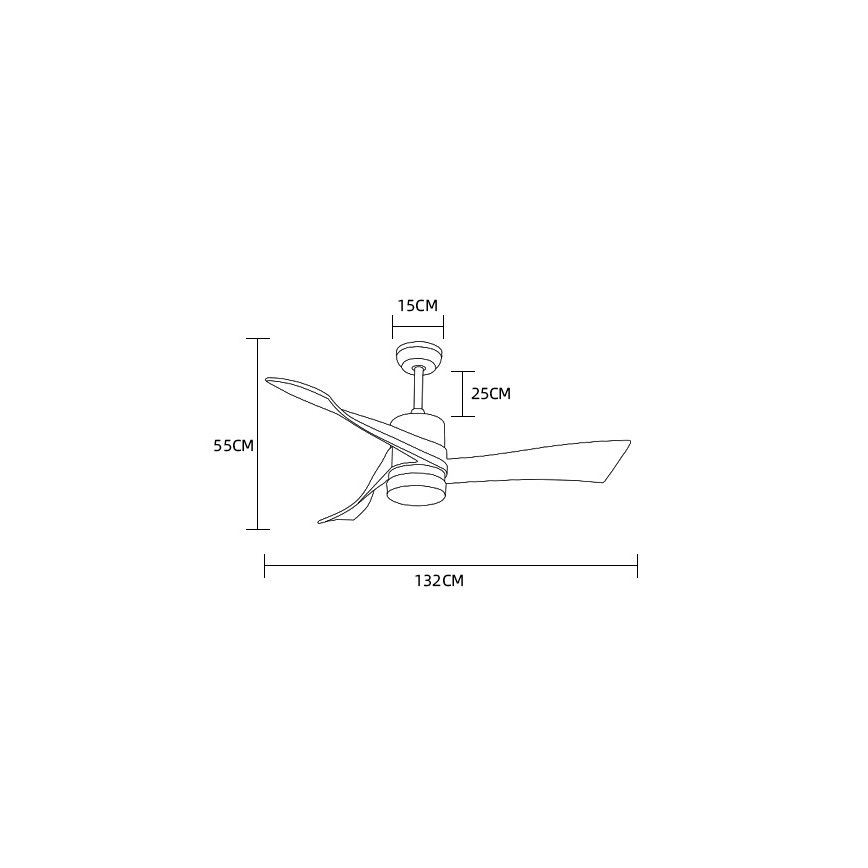 Immax NEO 07136-B - LED Stmívatelný stropní ventilátor SOFISTICADO LED/18W/230V dub Wi-Fi Tuya + dálkové ovládání