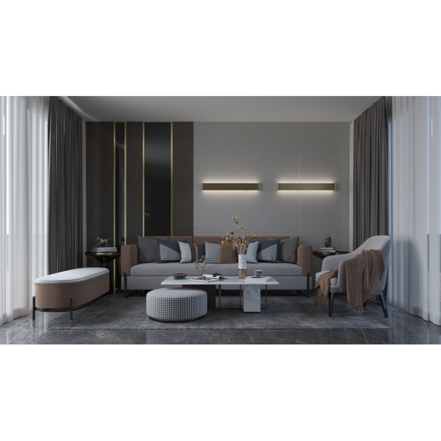 Immax NEO 07137-G - LED SMART Stmívatelné nástěnné svítidlo LINEA zlatá LED/40W/230V + dálkové ovládání 76 cm Tuya ZigBee