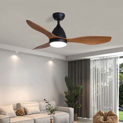 Immax NEO 07141-B - LED Stropní ventilátor NEO LITE FRESCO LED/18W/230V Tuya Wi-Fi černá/hnědá+ dálkové ovládání