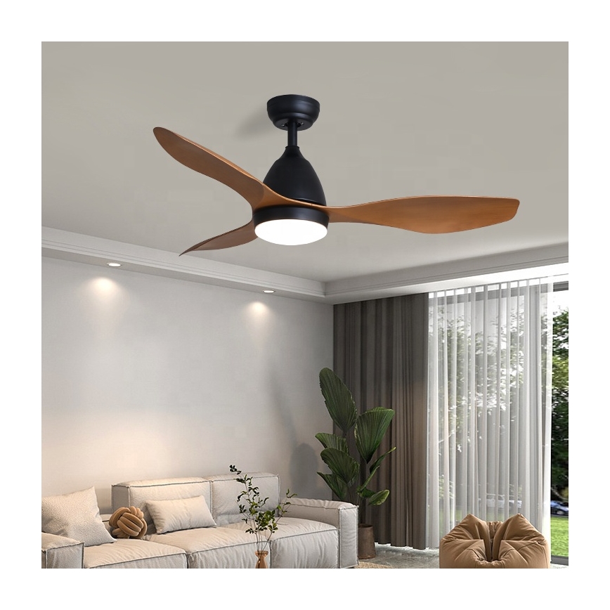 Immax NEO 07141-B - LED Stropní ventilátor NEO LITE FRESCO LED/18W/230V Tuya Wi-Fi černá/hnědá+ dálkové ovládání