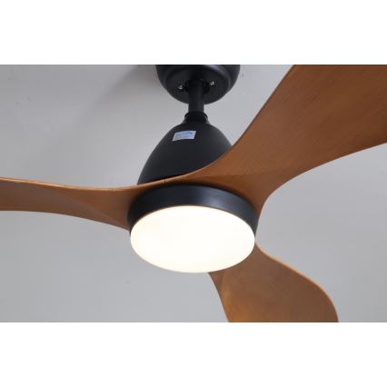 Immax NEO 07141-B - LED Stropní ventilátor NEO LITE FRESCO LED/18W/230V Tuya Wi-Fi černá/hnědá+ dálkové ovládání