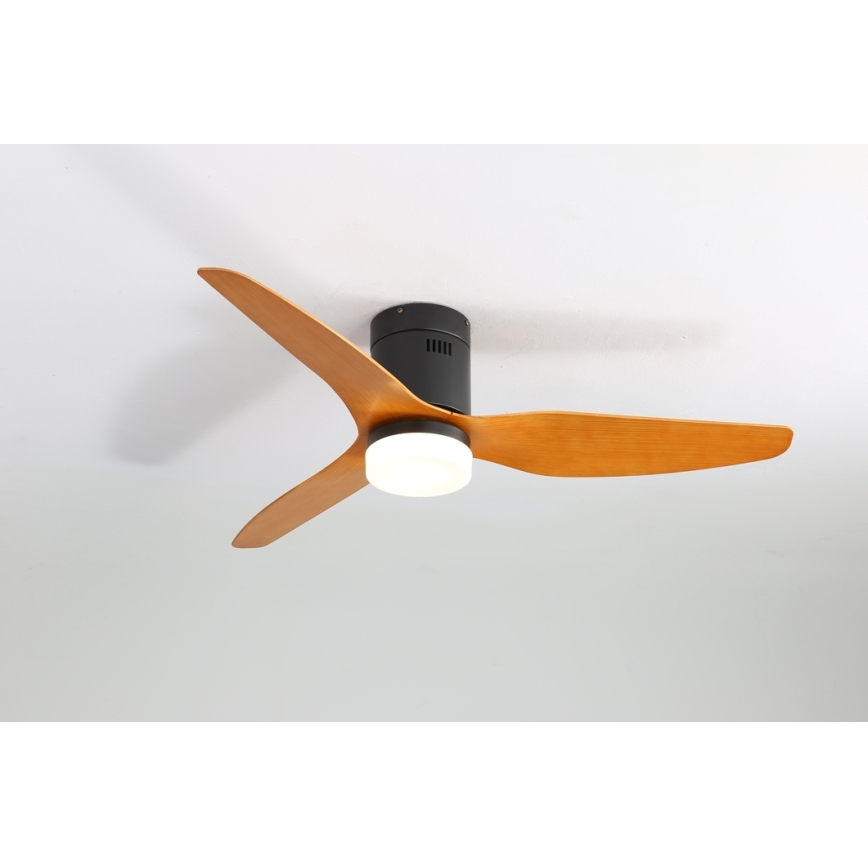 Immax NEO 07142-B - LED Stropní ventilátor NEO LITE VENTO LED/18W/230V Tuya Wi-Fi černá/dřevo + dálkové ovládání