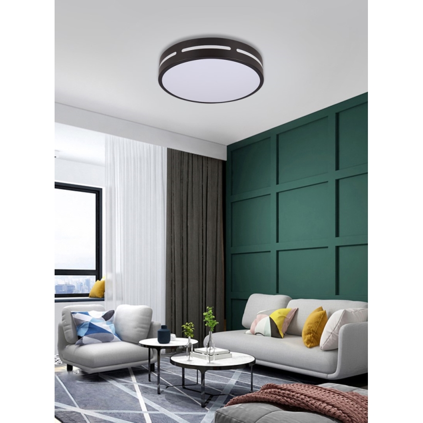 Immax NEO 07152-B50 - LED Stmívatelné stropní svítidlo NEO LITE PERFECTO LED/48W/230V Wi-Fi Tuya černá + dálkové ovládání