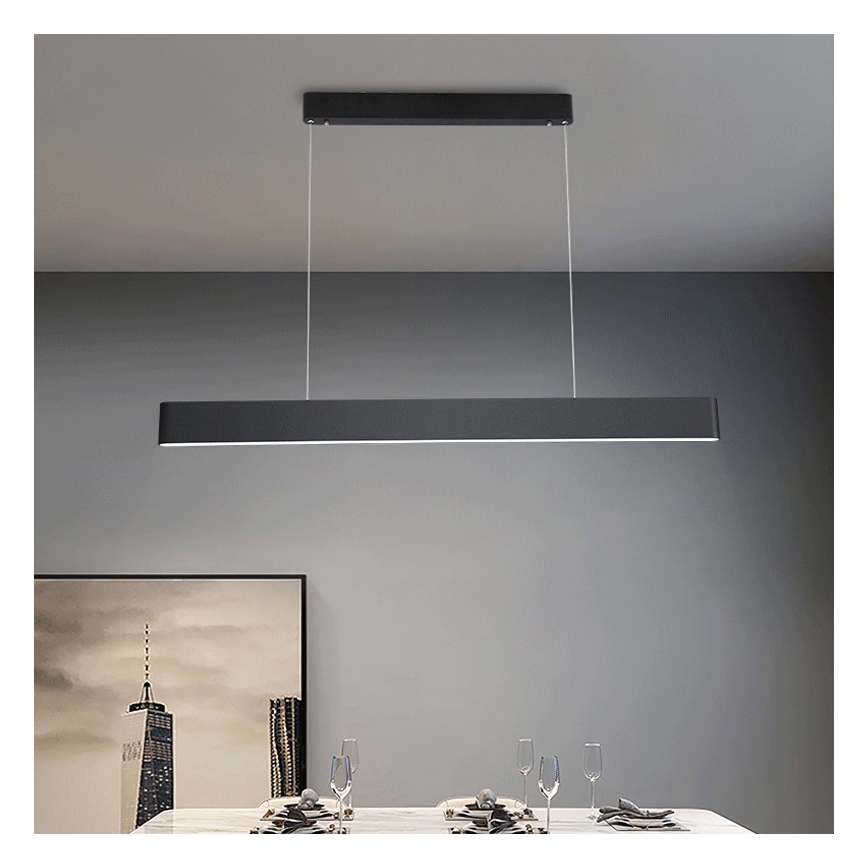 Immax NEO 07157-B120X - LED RGB+CCT Stmívatelný lustr na lanku MILANO LED/40W/230V Tuya černá