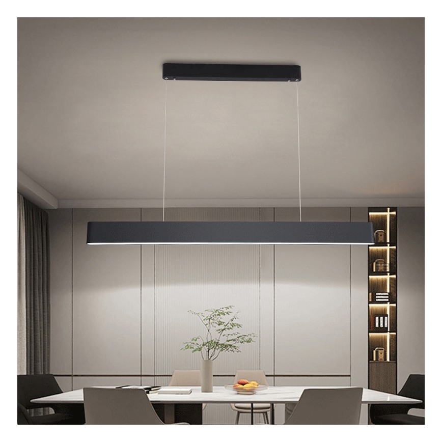 Immax NEO 07157-B120X - LED RGB+CCT Stmívatelný lustr na lanku MILANO LED/40W/230V Tuya černá