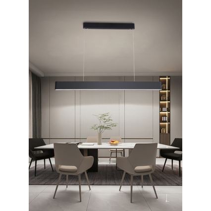 Immax NEO 07157-B120X - LED RGB+CCT Stmívatelný lustr na lanku MILANO LED/40W/230V Tuya černá