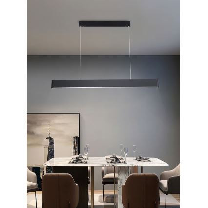 Immax NEO 07157-B120X - LED RGB+CCT Stmívatelný lustr na lanku MILANO LED/40W/230V Tuya černá