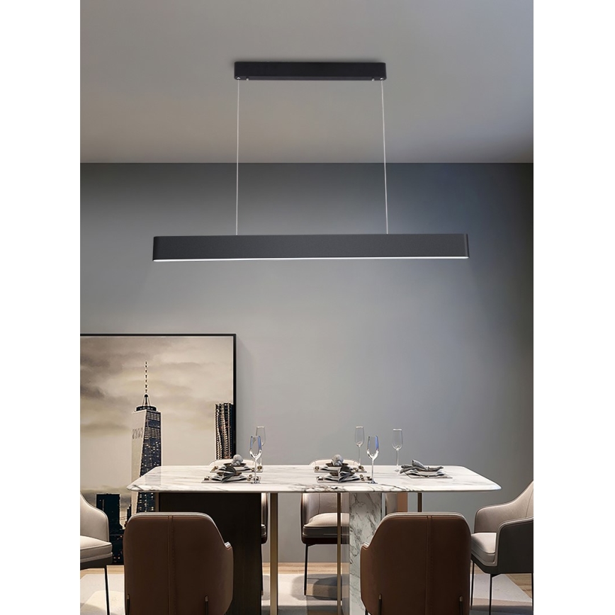 Immax NEO 07157-B120X - LED RGB+CCT Stmívatelný lustr na lanku MILANO LED/40W/230V Tuya černá