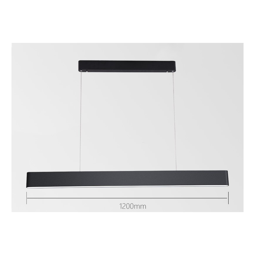 Immax NEO 07157-B120X - LED RGB+CCT Stmívatelný lustr na lanku MILANO LED/40W/230V Tuya černá