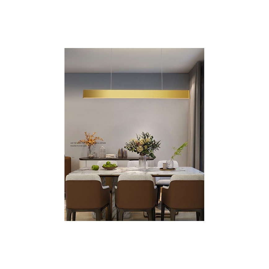Immax NEO 07157-G120X - LED RGB+CCTW Stmívatelný lustr na lanku MILANO LED/40W/230V Tuya zlatá
