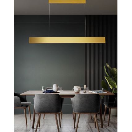 Immax NEO 07157-G120X - LED RGB+CCTW Stmívatelný lustr na lanku MILANO LED/40W/230V Tuya zlatá