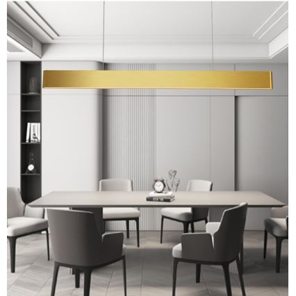 Immax NEO 07157-G120X - LED RGB+CCTW Stmívatelný lustr na lanku MILANO LED/40W/230V Tuya zlatá