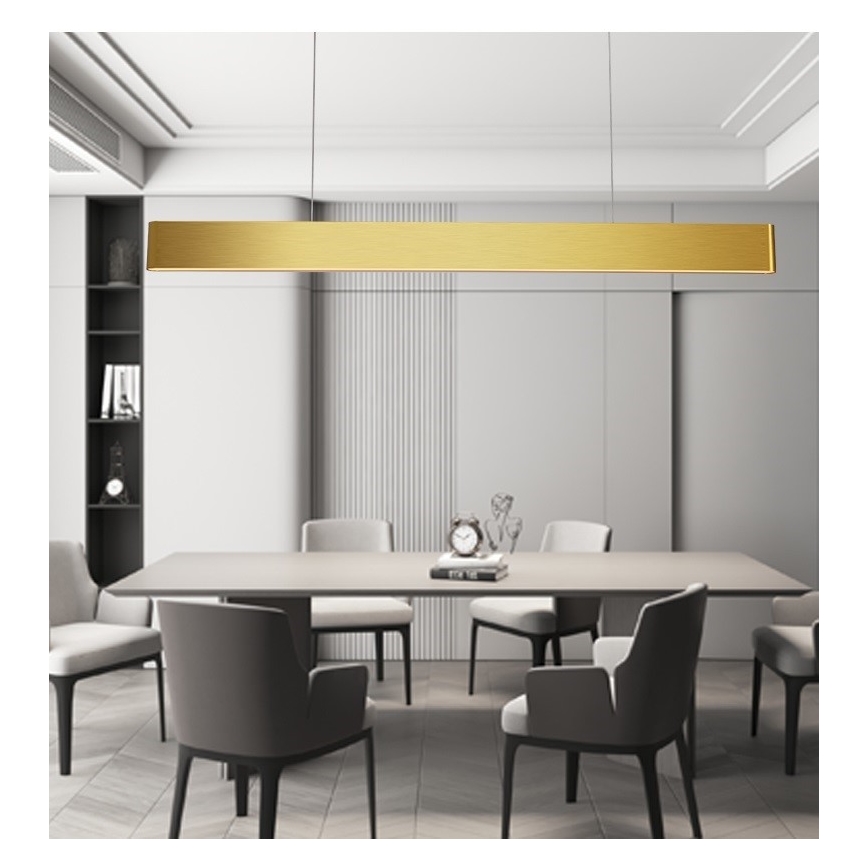 Immax NEO 07157-G120X - LED RGB+CCTW Stmívatelný lustr na lanku MILANO LED/40W/230V Tuya zlatá