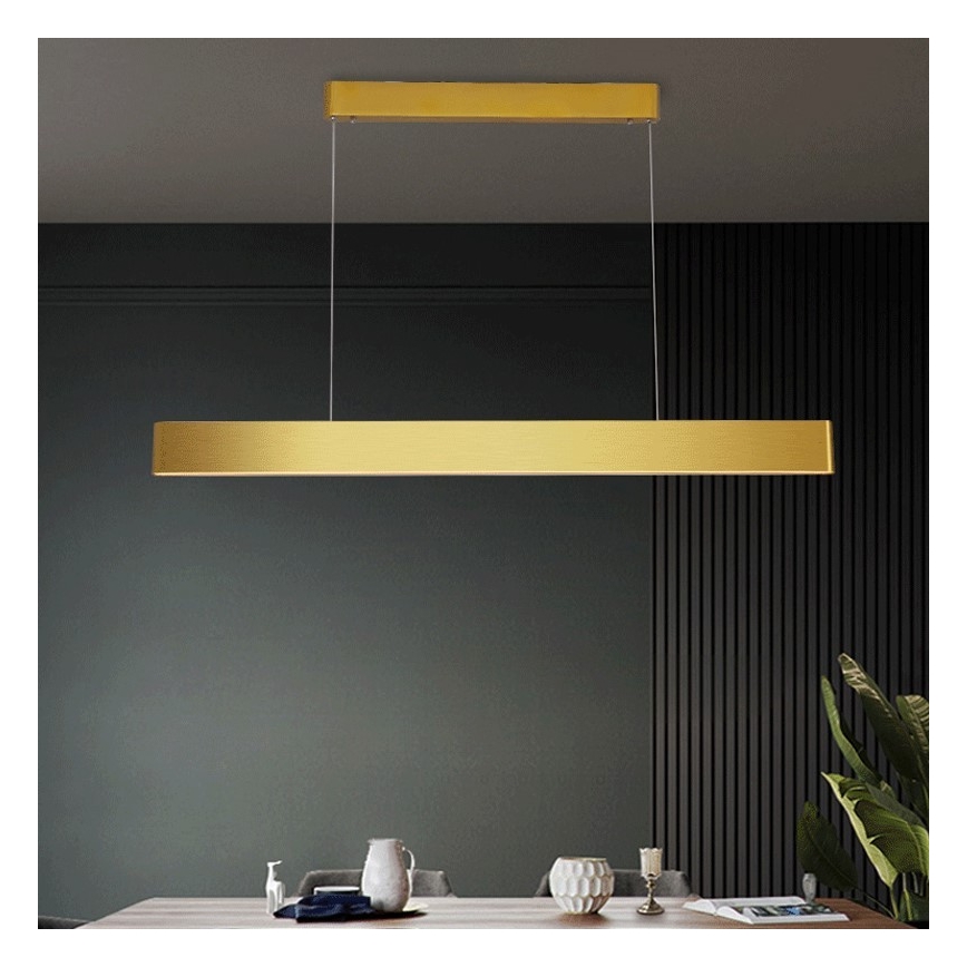 Immax NEO 07157-G120X - LED RGB+CCTW Stmívatelný lustr na lanku MILANO LED/40W/230V Tuya zlatá