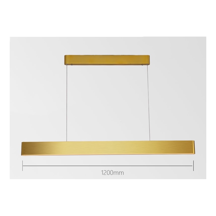 Immax NEO 07157-G120X - LED RGB+CCTW Stmívatelný lustr na lanku MILANO LED/40W/230V Tuya zlatá