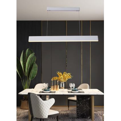 Immax NEO 07157-W120X - LED RGB+CCT Stmívatelný lustr na lanku MILANO LED/40W/230V Tuya bílá