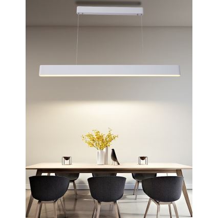 Immax NEO 07157-W120X - LED RGB+CCT Stmívatelný lustr na lanku MILANO LED/40W/230V Tuya bílá