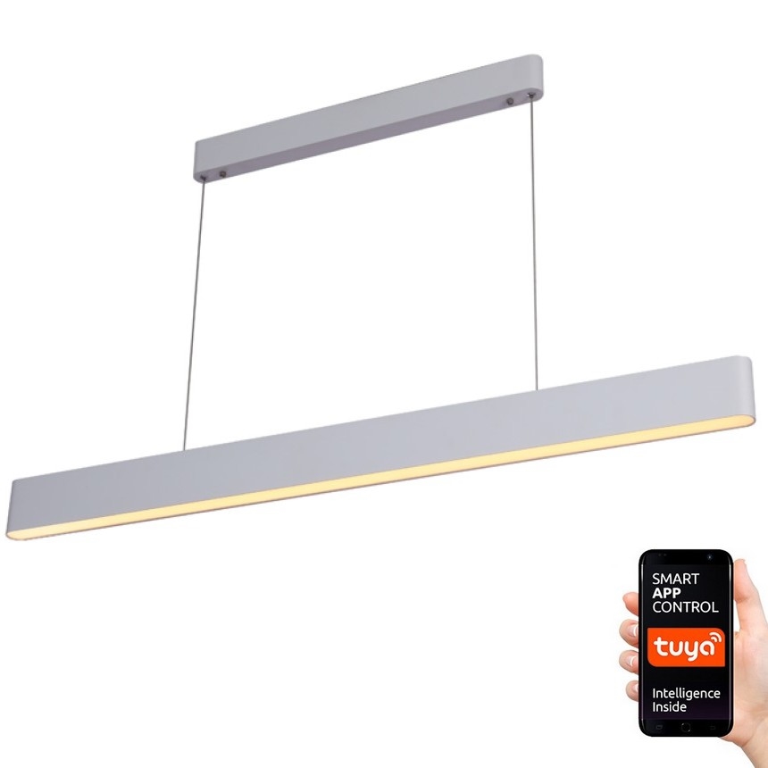 Immax NEO 07157-W120X - LED RGB+CCT Stmívatelný lustr na lanku MILANO LED/40W/230V Tuya bílá