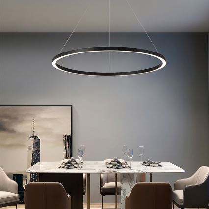 Immax NEO 07158-B80 - LED Stmívatelný lustr na lanku FINO LED/60W/230V Tuya černá + dálkové ovládání