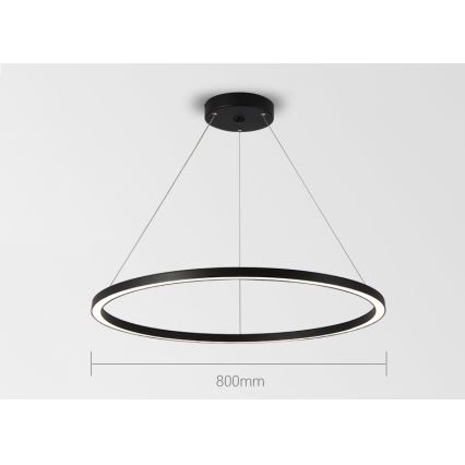 Immax NEO 07158-B80 - LED Stmívatelný lustr na lanku FINO LED/60W/230V Tuya černá + dálkové ovládání