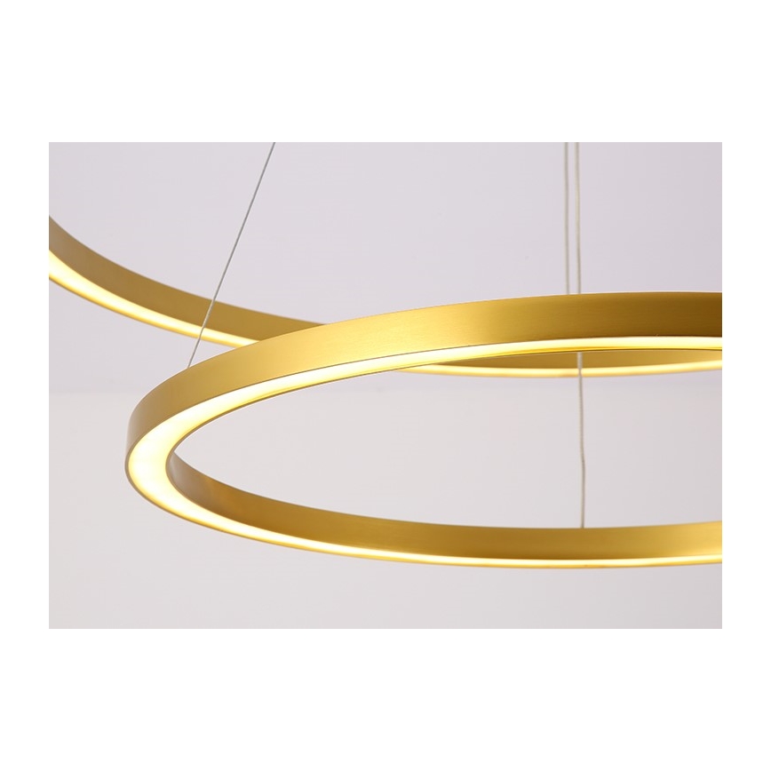 Immax NEO 07159-G80-60 - LED Stmívatelný lustr na lanku FINO LED/93W/230V Tuya zlatá + dálkové ovládání