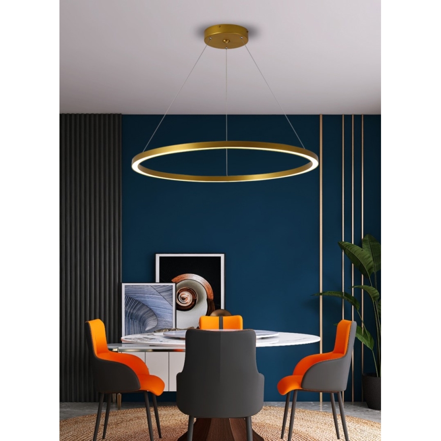 Immax NEO 07159-G80 - LED Stmívatelný lustr na lanku FINO LED/60W/230V Tuya zlatá + dálkové ovládání