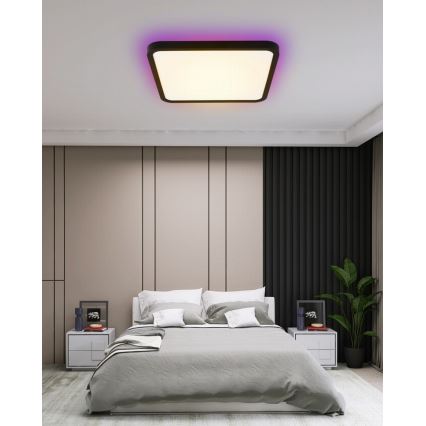 Immax NEO 07167-B40 - LED RGB+CCT Stmívatelné stropní svítidlo NEO LITE TUDO LED/50W/230V Wi-Fi Tuya černá + dálkové ovládání