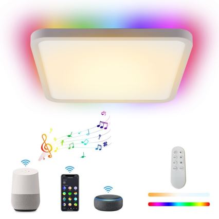 Immax NEO 07168-W40 - LED RGB+CCT Stmívatelné stropní svítidlo NEO LITE TUDO LED/50W/230V Wi-Fi Tuya bílá + dálkové ovládání