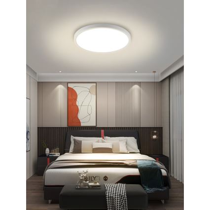 Immax NEO 07169-W60 - LED RGB+CCT Stmívatelné stropní svítidlo NEO LITE TUDO 65W/230V 2700-6500K Wi-Fi Tuya + dálkové ovládání bílá
