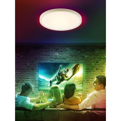 Immax NEO 07169-W60 - LED RGB+CCT Stmívatelné stropní svítidlo NEO LITE TUDO 65W/230V 2700-6500K Wi-Fi Tuya + dálkové ovládání bílá