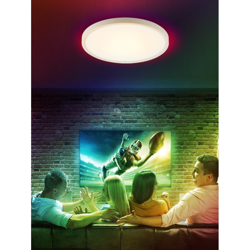 Immax NEO 07169-W60 - LED RGB+CCT Stmívatelné stropní svítidlo NEO LITE TUDO 65W/230V 2700-6500K Wi-Fi Tuya + dálkové ovládání bílá